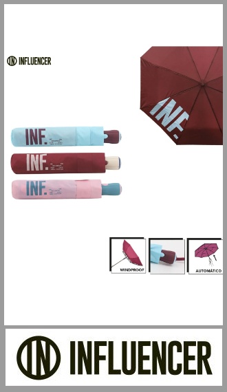 Paraguas automatico mini INFLUENCER Mujer con mango plastico