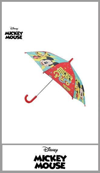 Paraguas manual DISNEY MICKEY  17 pulgadas