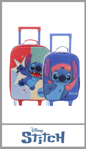 Set de 2 valija de STITCH 14 y 16  pulgadas
