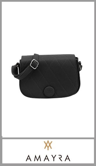 Cartera Morral de PU negra Amayra para mujer