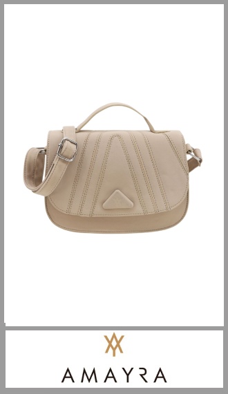 Cartera Morral de PU crema Amayra para mujer