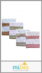 Juego de sabanas algodon/poliester estampada para cuna Mi-Bes