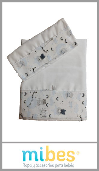 Juego de sabanas algodon/poliester estampada para cuna Mi-Bes