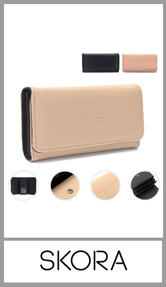 Billetera fichero skora para mujer con cierre 19cm x 9.5cm