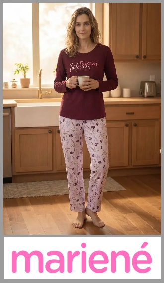 Pijama Mariene jersey algodon estampado cuello redondo T 56/60