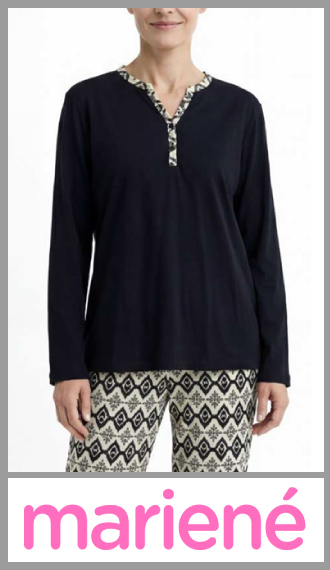 Pijama Mariene jersey alg casaca lisa c/cartera pantalon estampad 56/60