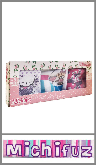 Bombacha Michifuz en estuche nena algodon/lycra estampada t 6/12