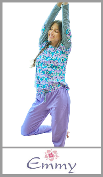 Pijama Emmy manga larga pant largo casaca estampada t especiales 2XL/4X