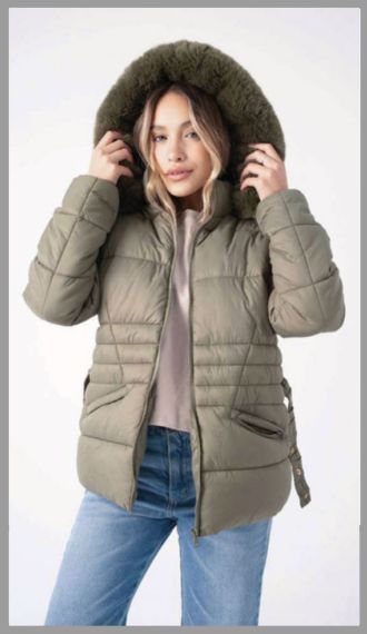 Campera Outlet larga para mujer con capucha T  S/ XL