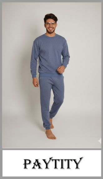 Pijama Paytity jacquard pesado para hombre talles especiales 56/60