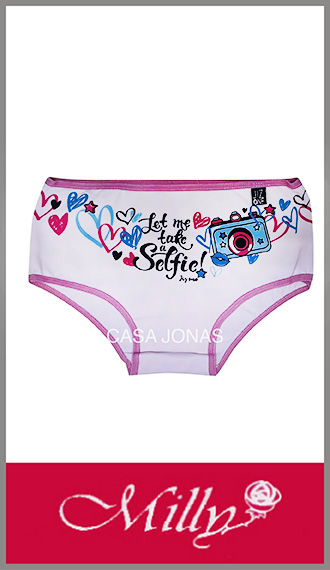 Bombacha Milly juvenil nena algodon/lycra estampada