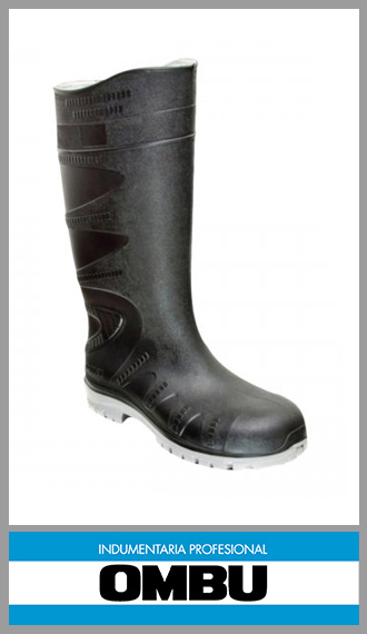 Bota Ombú inyectada pvc suela reforzada antideslizante s/punt 38/46