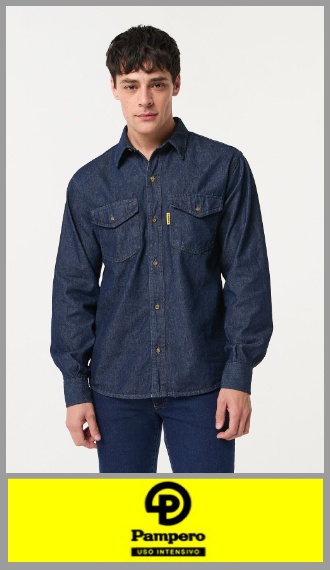 Camisa Pampero de jean para ropa de trabajo talles 46/48