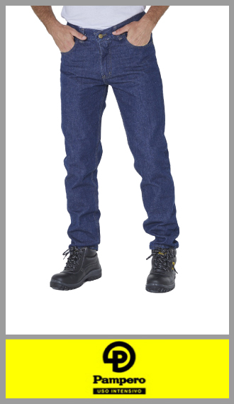 Jean clásico 12 onzas azul stone Pampero ropa de trabajo talles 48/54