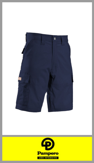 Bermuda Pampero cargo ripstop azul marino uso intensivo talles 38/54