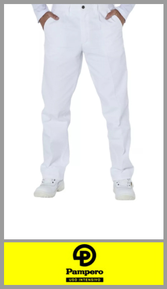 Pantalon Pampero ORIGINAL Blanco uso intensivo ropa de trabajo t 38/60