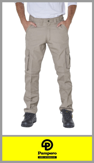 Pantalon Pampero ORIGINAL cargo tela Ripstop Beige uso intensivo 38/54