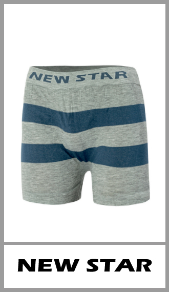 Boxer New Star raya ancha seamless p/hbre alg/pol s/costura S/2XL