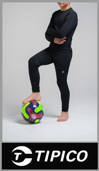 Camiseta Típico manga larga tela hidrowick blanca-negra p/varón t 12/16