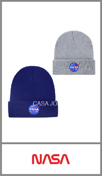 Gorro de invierno tejido amplio NASA para nene