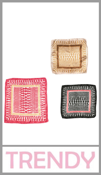 Pañuelo cuadrado de seda estampada Trendy para mujer 50cm x 50cm