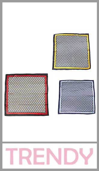 Pañuelo cuadrado de seda estampada Trendy para mujer 90cm x 90cm