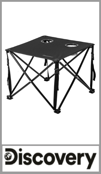 Mesa plegable Discovery para camping Medidas: 46cm x 46cm x 40cm