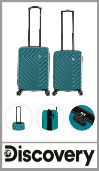 Set de 2 valijas DISCOVERY rígidas abs 360° 19 y 20 pulgadas