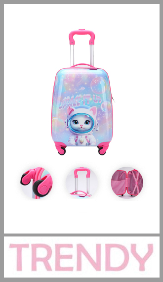Valija infantil Trendy de cabina, ABS con 4 ruedas 360°