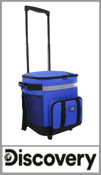 Canasta térmica CON CARRO picnic Discovery Medidas: 36cm x 31cm x 26cm