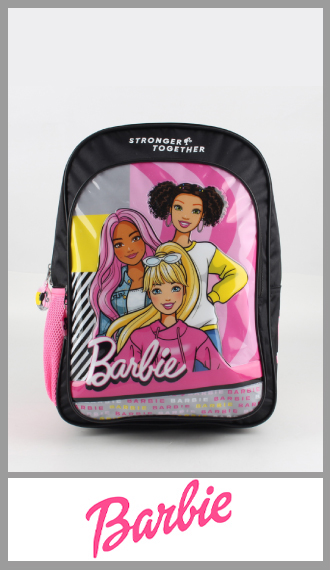 Mochila infantil Barbie estampa cristal 29cm x 40cm x 15cm