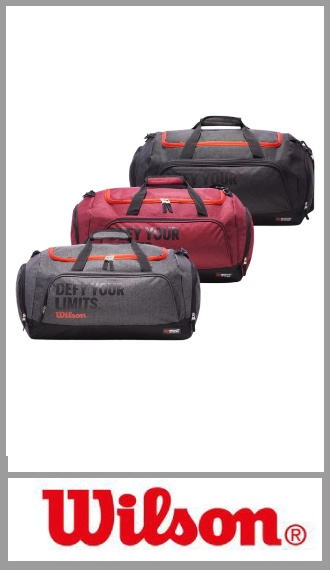 Bolso deportivo Wilson estampado, 30cm x 57cm x 30cm