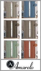 Cortina de ambiente AMARELO cofeccionada en Blackout Textil símil lino, con precillas escondidas para que no ingrese la luz. Medidas: 2 paños de 1.40mt x 2.10mt. Pack por unidad en bolsa de pvc. Peso 1.13kg.  Colores surtidos.