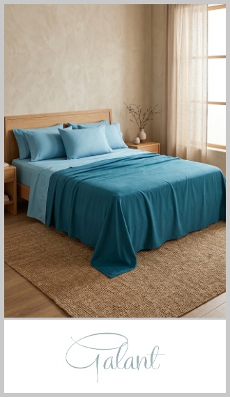 Juego de sábanas GALANT línea Atico, tamaño 2 1/2 plazas, lisas, en algodón y poliéster, de 144 hilos y con embozo. Incluye 1 sábana superior de 220cm x 250cm, 1 ajustable de 140cm x 190cm + 30cm de alto y 2 fundas de 50cm x 70cm. Disponible en colores surtidos. Presentación premium con borla decorativa en el empaque. Pack por unidad.