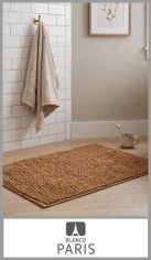 Alfombra SHAGGY rectangular, CON base antideslizante, en 100% poliéster. Medida 40cm x 60cm. Pack por unidad en colores surtidos.