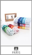 Repasador LOVE & HOME  50% algodón, 50% poliéster, de 37 cm x 60 cm guarda de corazones. Pack por 5 docena surtida de colores.