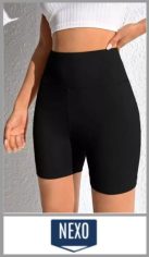 Calza short NEXO lisa cintura ancha en algodón con lycra, tiro normal en color negro. Talles 1, 2, 3 y 4. Pack por unidad en bolsa individual.