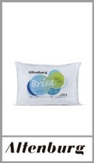Almohada ALTENBURG modelo Brisa, medida de 48cm x 68cm. Peso de 500 gramos. Hipoalergénica y apto lavarropas. Interior y exterior 100% poliéster. Pack por 12 unidades.