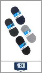 Plantín invisible NEXO liso para hombre en algodón y spandex, en talle único y en colores lisos surtidos. Pack por 5 DOCENAS