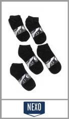 Zoquete NEXO corto negro liso para hombre en algodón y spandex, en talle único y en colores surtidos. Pack por docena.