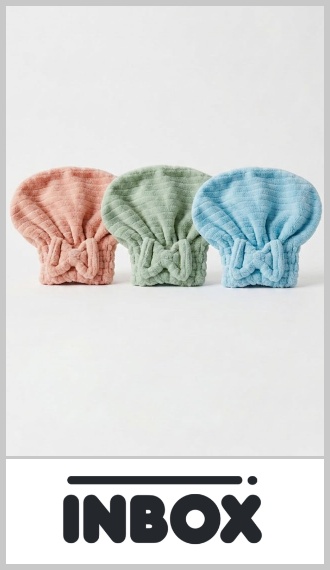 Turbante INBOX salida de baño para mujer. Confeccionado en microfibra lisa, Tamaño: 25cm x 62cm. Pack por docena colores surtidos.