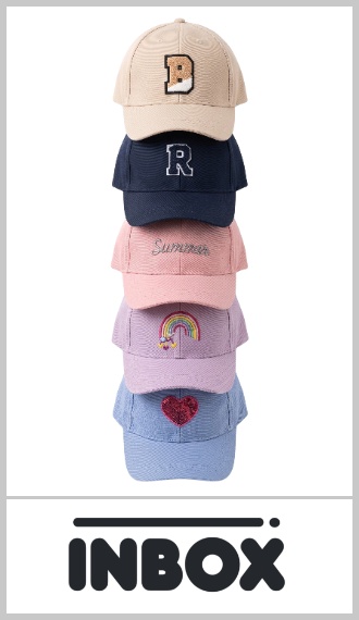 Gorra infantil bordada INBOX de algodón y poliéster, unisex. Con visera curva preformada y ajuste trasero regulable para mayor comodidad. Ideal para uso diario, actividades al aire libre o completar cualquier look casual. Colores y modelos surtidos en la docena, igual a la imagen. Pack por 10 unidades surtidas.
