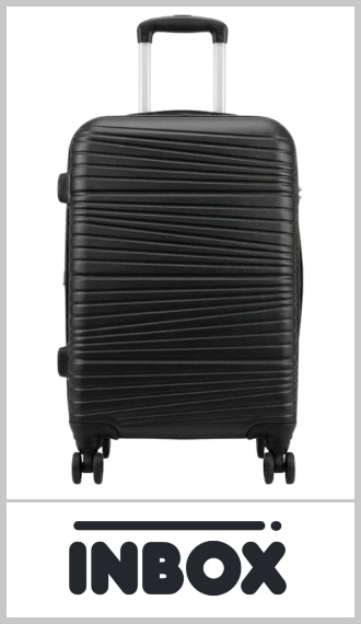 Valija de cabina carry on INBOX, rígida en ABS, con 4 ruedas giratorias de 360° que permiten desplazarla en todas las direcciones con facilidad. Su tamaño cumple con la medida habitual para llevar como equipaje de mano en el avión. Cuenta con elásticos internos para sujetar la ropa, carro reforzado y manija extensible. Color según imagen. Pack por unidad.