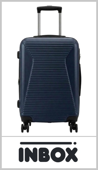 Valija de cabina carry on INBOX, rígida en ABS, con 4 ruedas giratorias de 360° que permiten desplazarla en todas las direcciones con facilidad. Su tamaño cumple con la medida habitual para llevar como equipaje de mano en el avión. Cuenta con elásticos internos para sujetar la ropa, carro reforzado y manija extensible. Color según imagen. Pack por unidad.