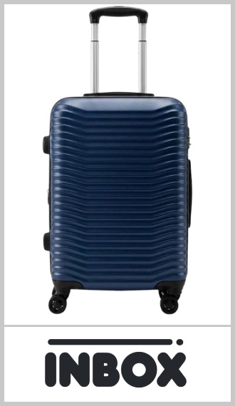 Valija de cabina carry on INBOX, rígida en ABS, con 4 ruedas giratorias de 360° que permiten desplazarla en todas las direcciones con facilidad. Su tamaño cumple con la medida habitual para llevar como equipaje de mano en el avión. Cuenta con elásticos internos para sujetar la ropa, carro reforzado y manija extensible. Color según imagen. Pack por unidad.