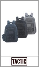 Mochila TACTIC- Porta notebook, 100% poliester. 
Contiene 4 bolsillos frontales con cierre y un bolsillo lateral con cierre de cordon ajustable, cuenta con correas exteriores para colgar accesorios o expandir capacidad.
Excelentes detalles de terminación. Manija de agarre superior reforzada.
Medidas 46cm x 33cm x 15 cm
Color igual a la imagen
Pack por unidad