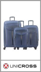 Set de 3 valijas Unicross semi rígidas 20, 24 y 28 pulgadas