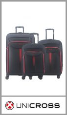 Set de 3 valijas Unicross semi rígidas 20, 24 y 28 pulgadas