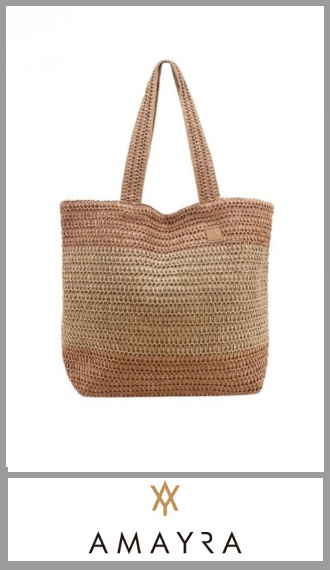 Bolso playero AMAYRA verano para mujer. Tejido por fuera con material simil yute, contiene dos asas para colgar y y bolsillo plano interno y contiene boton imantado. Apto para actividades al aire libre . Pack por unidad. 
Medida 37cm x 48cm x 15cm