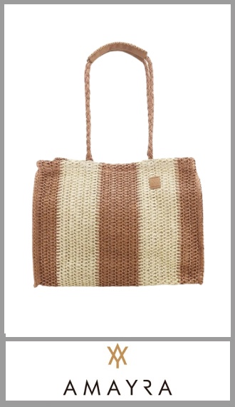 Bolso playero AMAYRA verano para mujer. Tejido por fuera con material simil yute, contiene dos asas para colgar y y bolsillo plano interno y contiene boton imantado. Apto para actividades al aire libre . Pack por unidad. 
Medida 30cm x 43cm x 15cm